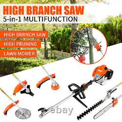 Petrol Brush Cutter 5 IN 1 Garden Grass Line Trimmer 52cc 2-Stroke Engine 2.5kw