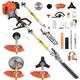 Petrol Brush Cutter 5 In 1 Garden Grass Line Trimmer 52cc 2-stroke Engine 2.5kw