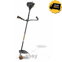 Petrol Brush Cutter Grass Trimmer 43cm/17in Cow Horn Handled with Back Strap