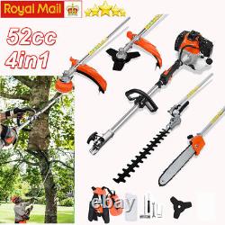 Petrol Garden Multi Tool 52CC Strimmer Brushcutter Hedge Grass Trimmer Chainsaw