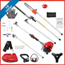 Petrol Garden Multi Tool 52cc 3HP 5 in 1 Pole Chainsawith Strimmer/ Hedge Trimmer