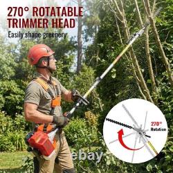 Petrol Garden Multi Tool 52cc 5in1 Pole Chainsawith Strimmer/Hedge Trimmer in-one