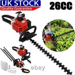 Petrol Hedge Trimmer 26cc 600mm Blades Brush Cutter Blade Double Sided UK