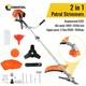 Petrol Strimmer 52cc Brush Cutter Garden Grass Line Trimmer 2-stroke Conentool