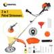 Petrol Strimmer Garden Grass Trimmer 52cc 2in1 Brushcutter Weed Eater Strimmer