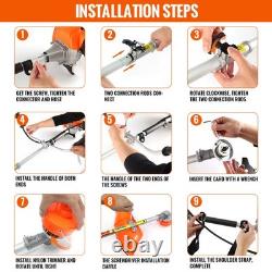 Petrol Strimmer Garden Grass Trimmer 52cc 2IN1 Brushcutter Weed Eater Strimmer