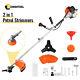 Petrol Trimmer 2.5kw Brush Cutter Garden Grass Line 7000rpm 52cc Engine 2-in-1