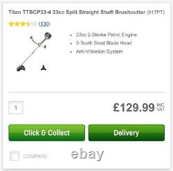 Petrol trimmer/strimmer 33cc