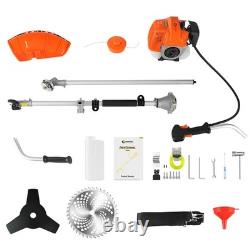Powerful Petrol Grass Trimmer 52cc Brushcutter Hedge Row Strimmer 2 Stroke 2026