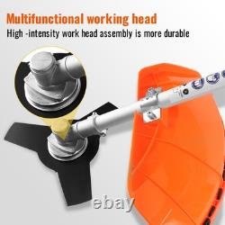 Powerful Petrol Grass Trimmer 52cc Brushcutter Hedge Row Strimmer 2 Stroke 2026