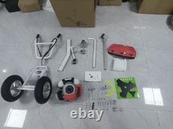 Profi-52cc 2-Stroke Wheeled Petrol Brush Strimmer Grass Weed Trimmer Cutter NEW