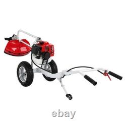 Profi-52cc 2-Stroke Wheeled Petrol Brush Strimmer Grass Weed Trimmer Cutter NEW