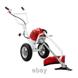 Profi-52cc 2-Stroke Wheeled Petrol Brush Strimmer Grass Weed Trimmer Cutter NEW