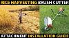 Rice Harvesting Brush Cutter Brush Cutter Harvester Installation Guide Paddy Harvesting Machine