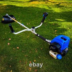 SGS 4pc Garden Petrol Tool Set 53cm Lawnmower, 52cc Strimmer/Brush Cutter & Oils