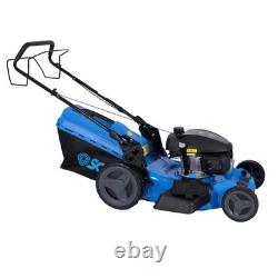 SGS 4pc Garden Petrol Tool Set 53cm Lawnmower, 52cc Strimmer/Brush Cutter & Oils