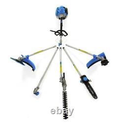 SGS 52cc 5in1 Multi Tool Garden Set Chainsaw Grass Strimmer Hedge & Brush Cutter