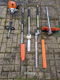 STIHL KM 130 Professional Combi Set. Strimmer, Long reach hedge cutter Pole saw