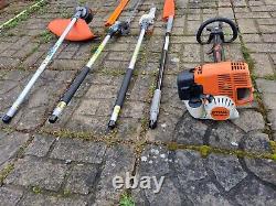 STIHL KM 130 Professional Combi Set. Strimmer, Long reach hedge cutter Pole saw