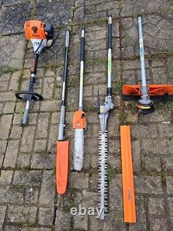 STIHL KM 130 Professional Combi Set. Strimmer, Long reach hedge cutter Pole saw