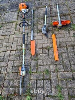 STIHL KM 130 Professional Combi Set. Strimmer, Long reach hedge cutter Pole saw