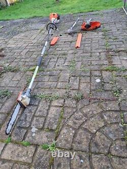 STIHL KM 130 Professional Combi Set. Strimmer, Long reach hedge cutter Pole saw