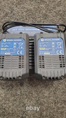 Spear & Jackson S366CBC 2-in-1 Brush + Grass Cutter /w 2× Batteries + charger