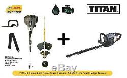 TITAN Strimmer and Hedge Trimmer 2 Stroke Petrol 25cc