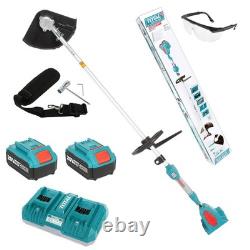 Total Li-Ion 40V Cordless Electric String Trimmer & Brush Cutter 2 Batteries