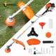 Uk 52cc Multi-functional Petrol Garden Cutter Grass Line Trimmer Garden Strimmer