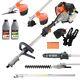 Versatile 52cc Petrol Multi-tool Brush Cutter Chain Saw Hedge Trimmer Plus Oils
