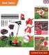 Versatile Cordless Strimmer 3 Blades & Adjustable Pole For Garden Perfection