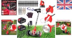 Versatile Cordless Strimmer 3 Blades & Adjustable Pole for Garden Perfection