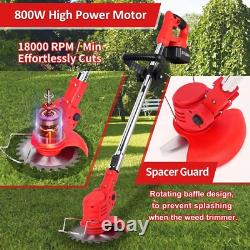 Versatile Cordless Strimmer 3 Blades & Adjustable Pole for Garden Perfection
