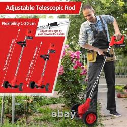 Versatile Cordless Strimmer 3 Blades & Adjustable Pole for Garden Perfection