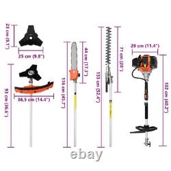 WALPLUS Brush Cutter 4-in-1 Function 52cc 1.45kW Powerful Orange Tool