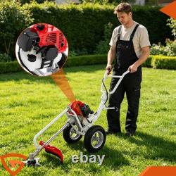 Wheeled Brush Cutter Heavy Duty Trimmer 2-Stroke 2.2KW Trolley Professional