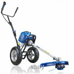 Wheeled Grass Trimmer Heavy Duty 52cc Petrol Grass Brush Cutter Strimmer