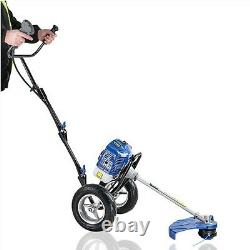 Wheeled Grass Trimmer Heavy Duty 52cc Petrol Grass Brush Cutter Strimmer