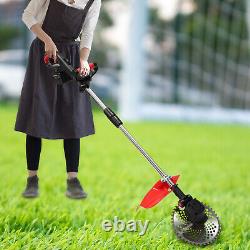 1800W Coupe-herbe sans fil Taille-bordures Désherbeur de jardin Coupe-mauvaises herbes Débroussailleuse