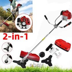 2 en 1 coupe-bordures / débroussailleuse / coupe-herbe à essence 52cc, garantie 5 ans