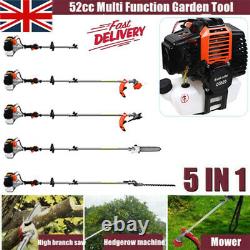 52cc 5 In1 Garden Multi Tool Petrol Strimmer Brosse Cutter Grass Trimmer Chain Saw
