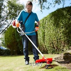 52cc Coupe-brosse de jardin à essence 2 en 1 Débroussailleuse à fil d'herbe 2 temps avec lame