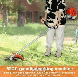 52cc Débroussailleuse à essence pour jardin, coupe-bordures à gazon