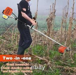 52cc Débroussailleuse à essence pour jardin, coupe-bordures à gazon