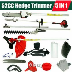 5 En 1 52cc Hedge Trimmer Multi-tools Petrol Strimmer Chainsaw Garden Brushcutter