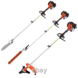 5 En 1 52cc Petrol Hedge Trimmer Chainsaw Brush Cutter Pole Saw Outdoor Tools Hw