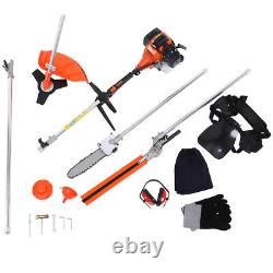 5 En 1 52cc Petrol Hedge Trimmer Chainsaw Brush Cutter Pole Saw Outdoor Tools Sw