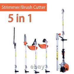 5 En 1 Outil De Jardin Multifonction 52cc Essence Brush Strimmer Brush Cutter Chainsaw Nouveau