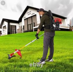 BU-KO Débroussailleuse à dos à essence 52cc, Coupe-brosse avec lame 3t, Lame 40t